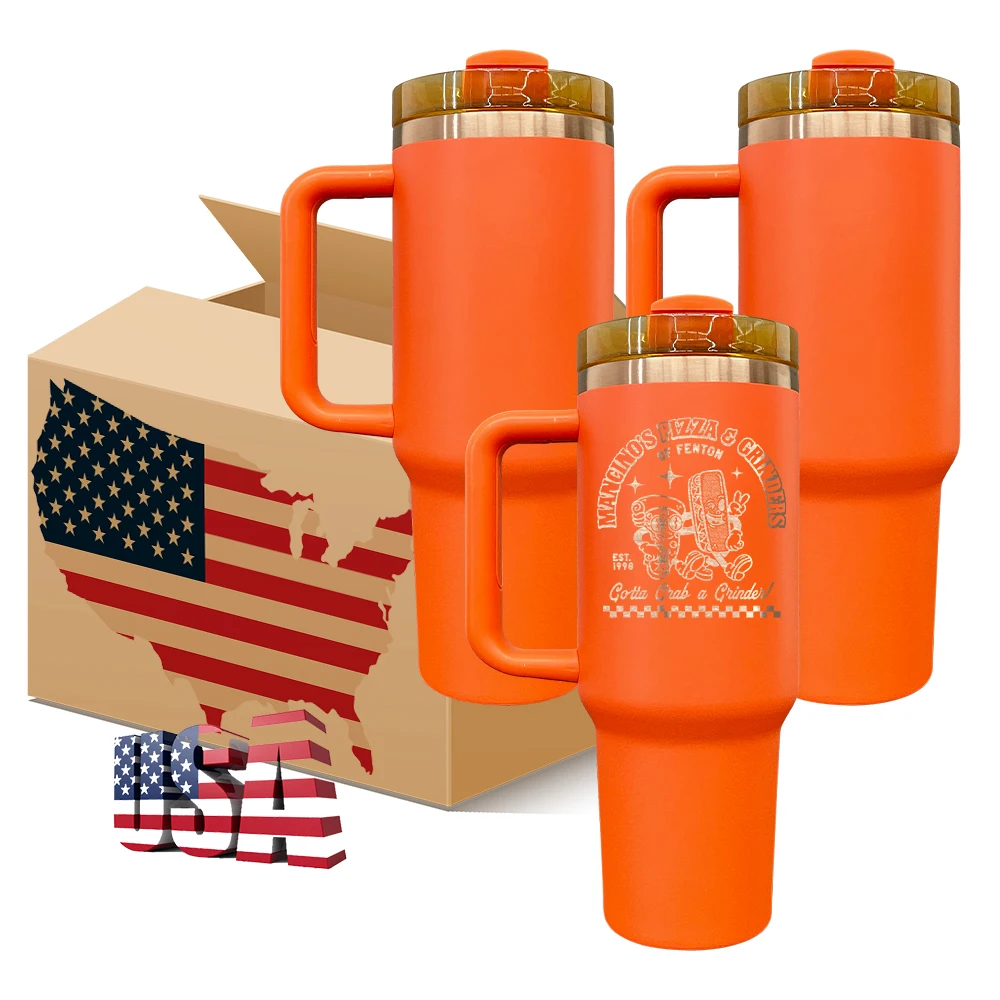 New arrival 40oz maple color vacuum insulated tumbler with handle 40 oz copper plated travel coffee beer kids mug cup for vinyl