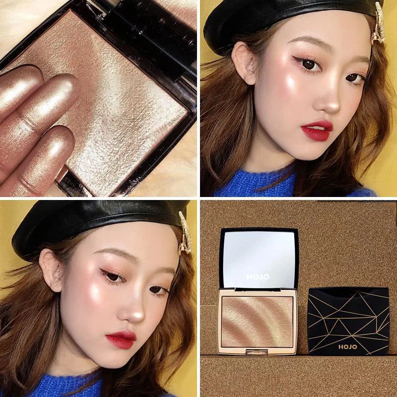 
HOJO Three-dimensional High light disk Repair face Bright muscle powder highlighter makeup Brighten up shadow 