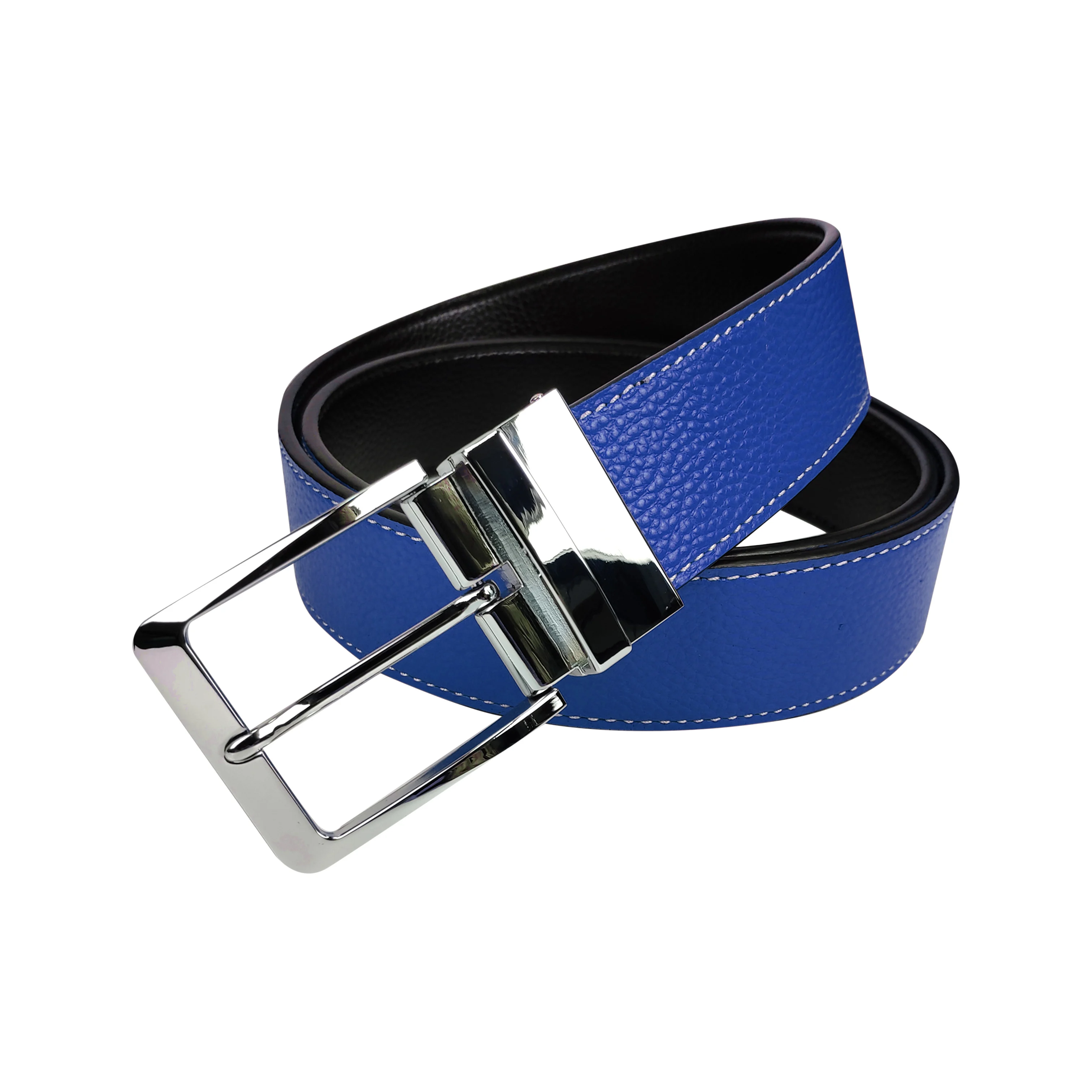 Custom Wholesale High Quality  Genuine Leather Stylish Lightweight Fashionable with Zinc Pin Buckle Outdoor Golf Belts Men