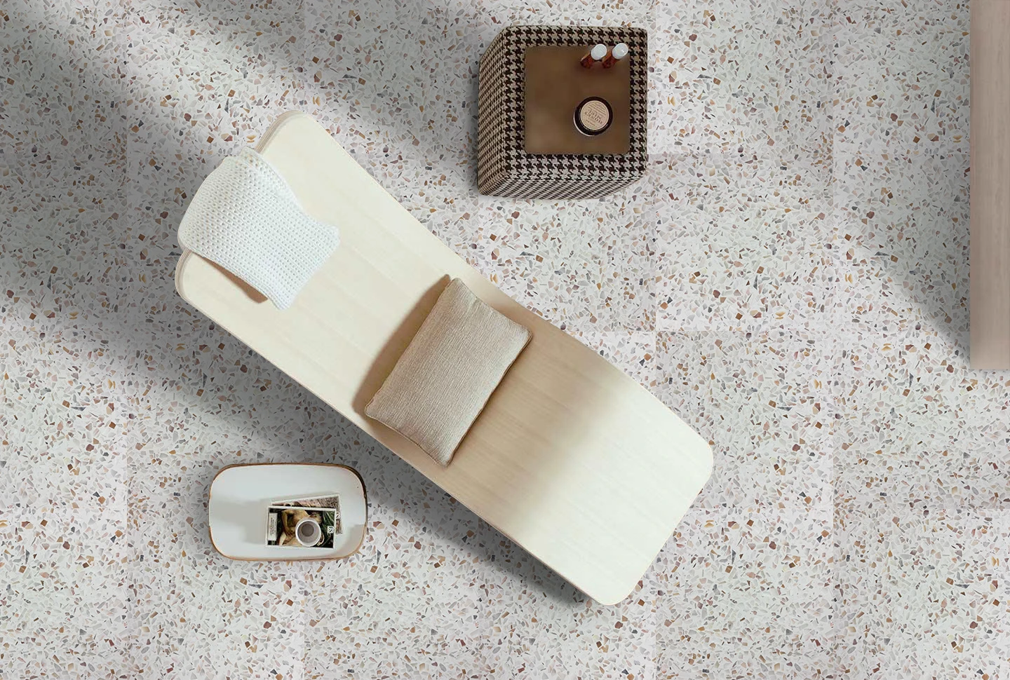 Artiles Great Quality Square Terrazzo Pattern floor sticker covering Wholesale price Self-adhesive PVC flooring tiles