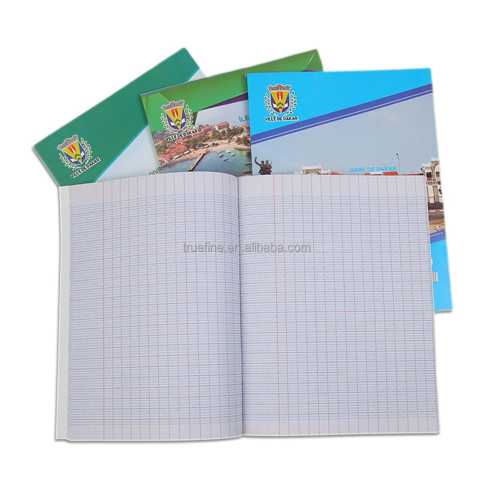 100/200 Pages Custom Stapled Binding Popular French Line Cahier Exercise Notebook For Senegal