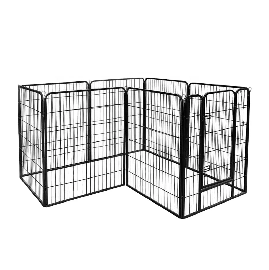Большой Высокопрочный металлический манеж для собак 8 панелей