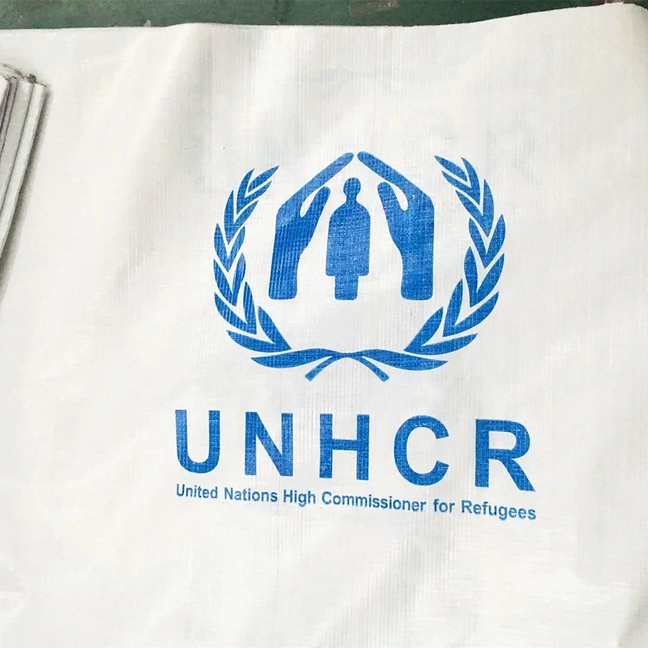 pe tarpaulin with UN logo
