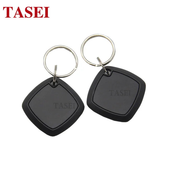 
low cost abs 125khz 13.56mhz TK4100 F08 rfid keyfob keychain key fob key chain price 
