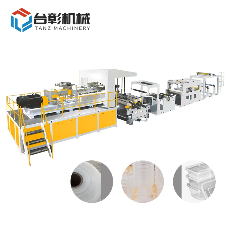 Extruded Pvdf Sheet Extruder Film Extrusion PPPSPLA Co-extrusion Thermoforming Machine PP Sheet Roll Production Line