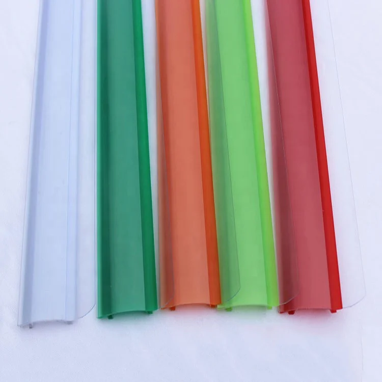 Supermarket Plastic Data Strips Curved Data Strip Label Holder Tag/Sign Holders for Flat Surf