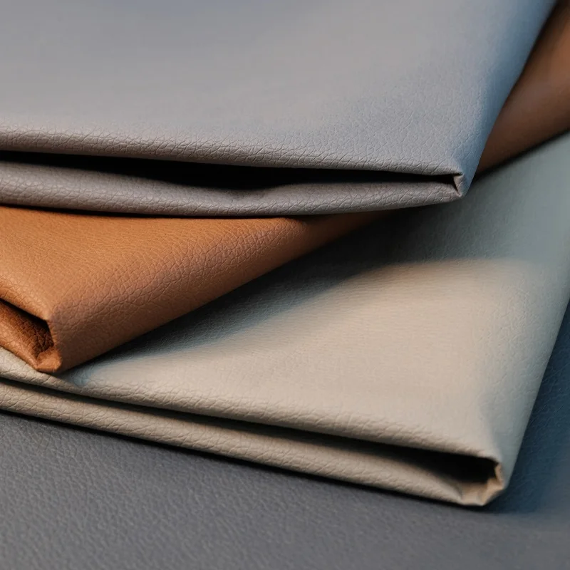 Jiangyin sunrise pvc artificial leather best price non woven backing faux pvc leather for furniture fabric