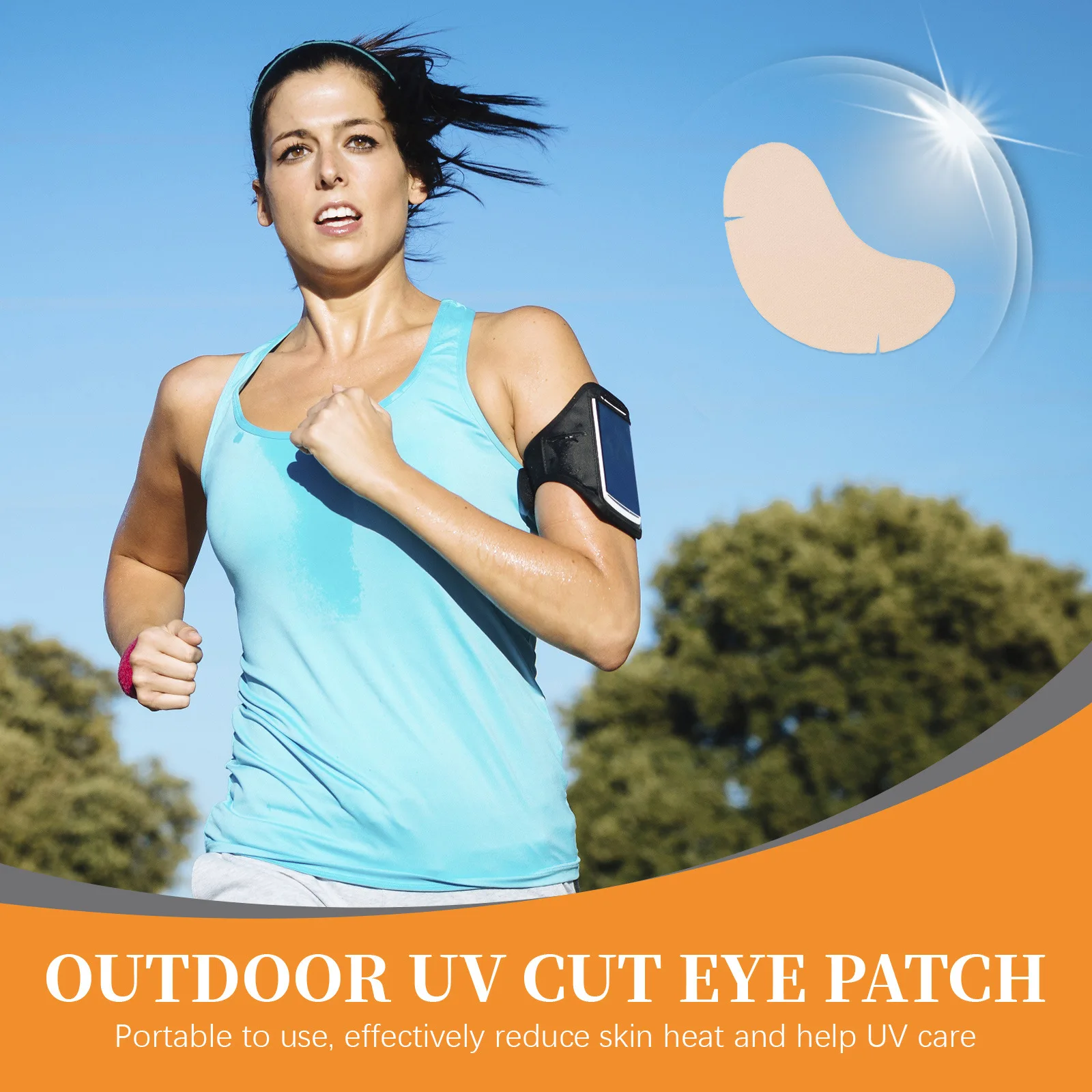 OEM 10PCS Outdoor UV Cut Eye Patch UV Stickers For Sunscreen Outdoor Facial Golf Patch Reduce Freckles Skin Care