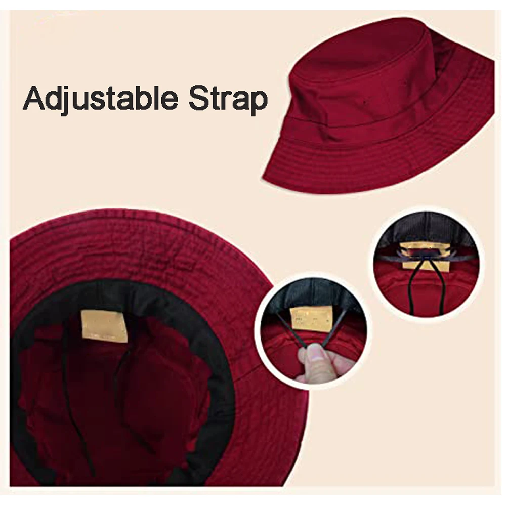 Custom Logo Cotton Bucket Hat Unisex Trendy Lightweight Outdoor Hot Fun Summer Beach Vacation Getaway Fishing Truck Cap