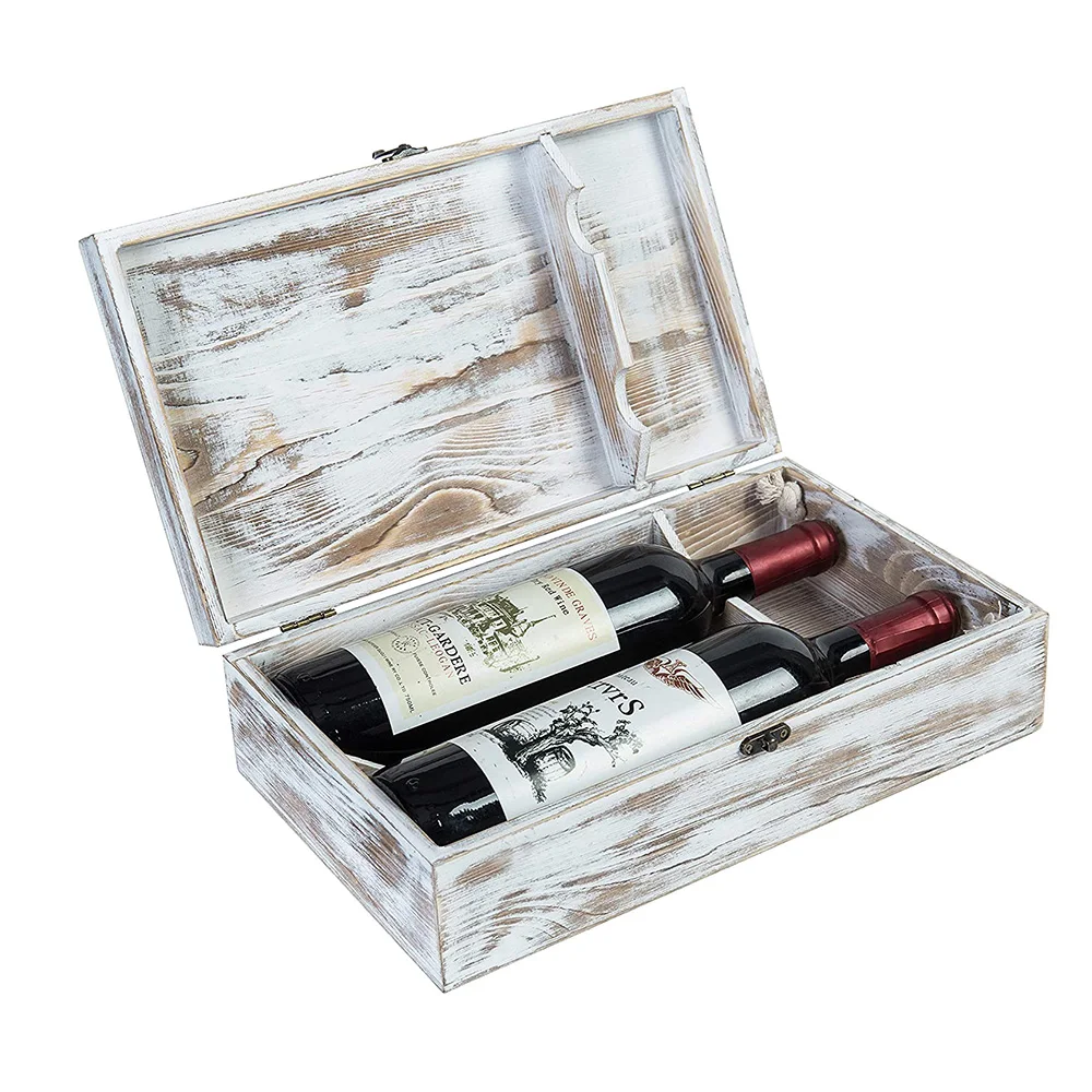 Хит продаж, домашняя посуда, декоративная большая вместимость, деревянный ящик для винных бутылок в деревенском стиле