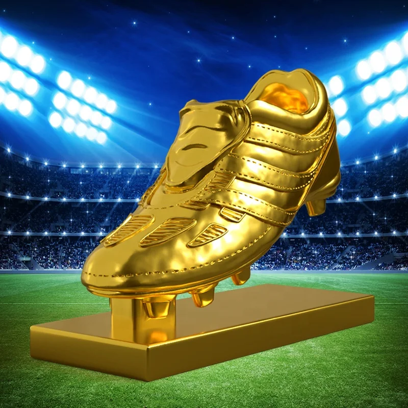 European and American style golden boots trophy football game creative trophy football shoes award souvenir ornaments