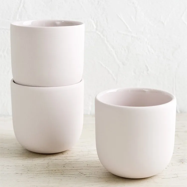 Оптовая продажа матовая многоцветная керамическая чашка Life-Word в европейском стиле для дома и ресторана кофе чая без ручки