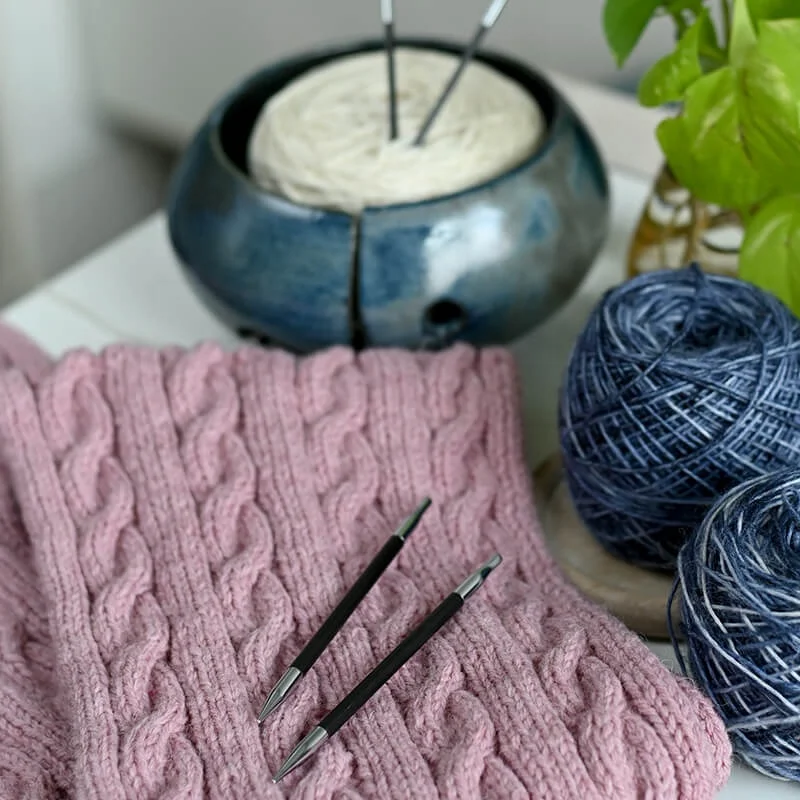 Набор сменных круглых спиц Knitpro Karbonz Deluxe 3 0 мм-6 мм MOQ 1 комплект