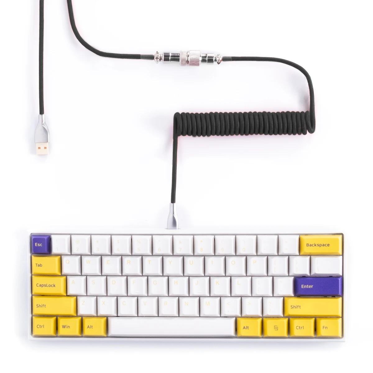 Copper Conductors Type C Cable Braided Data Cable USB Custom Mechanical Keyboard Coiled Data Cable