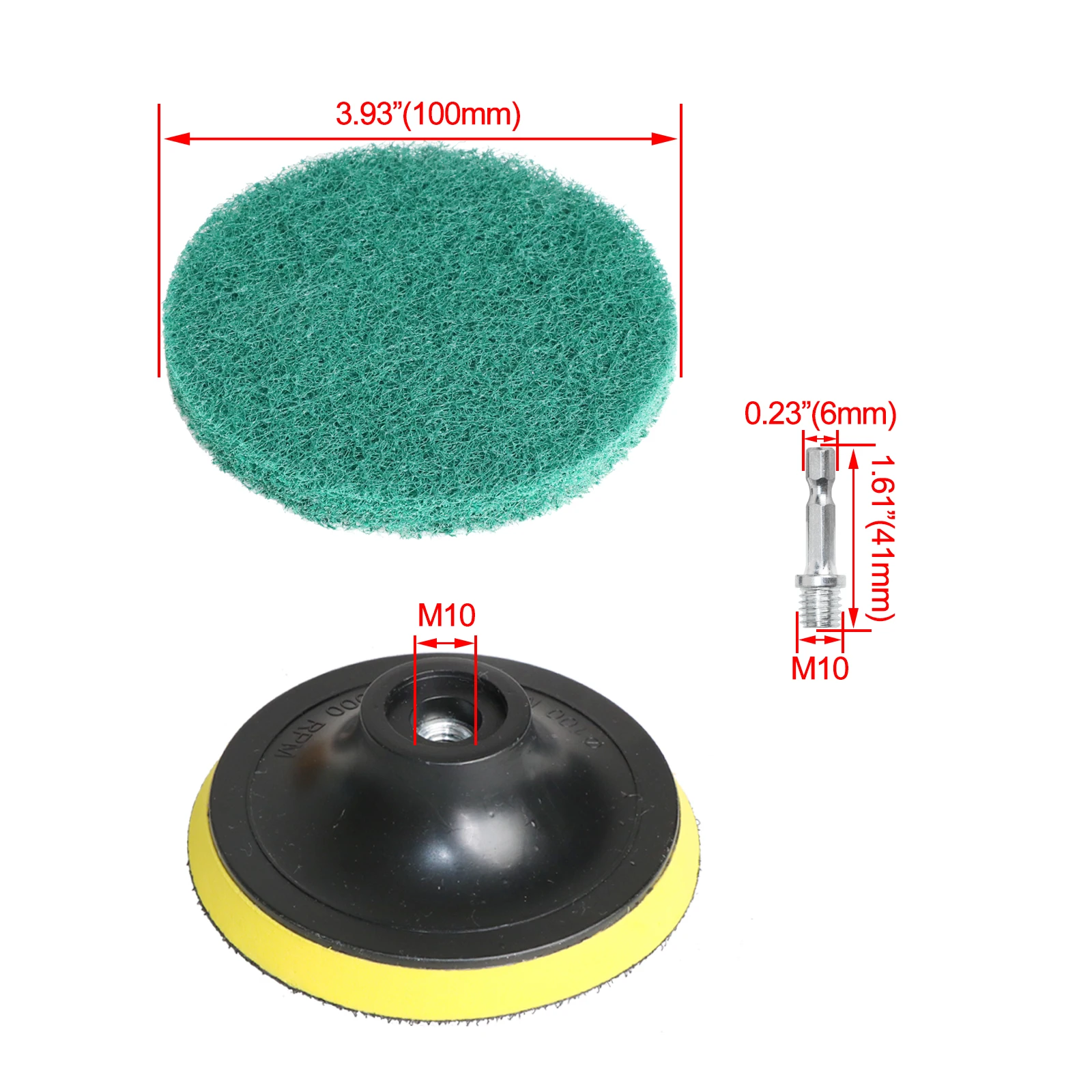 Factory Direct Sales Scouring pad Colorful Round shape 4 inch Industrial scouring pad