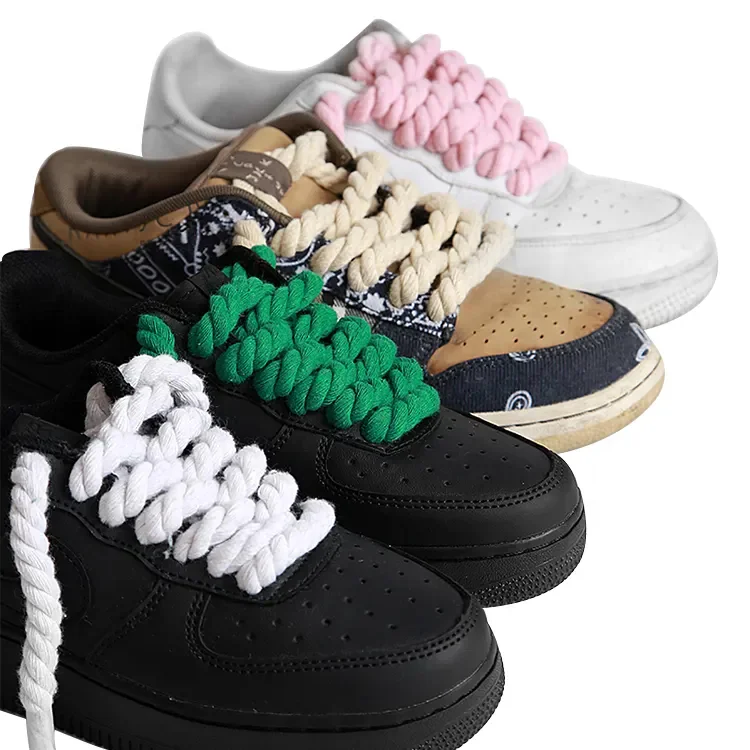 Лидер продаж, плетеные круглые хлопковые шнурки, шнурки из пряжи для шнурков (1600805574607)