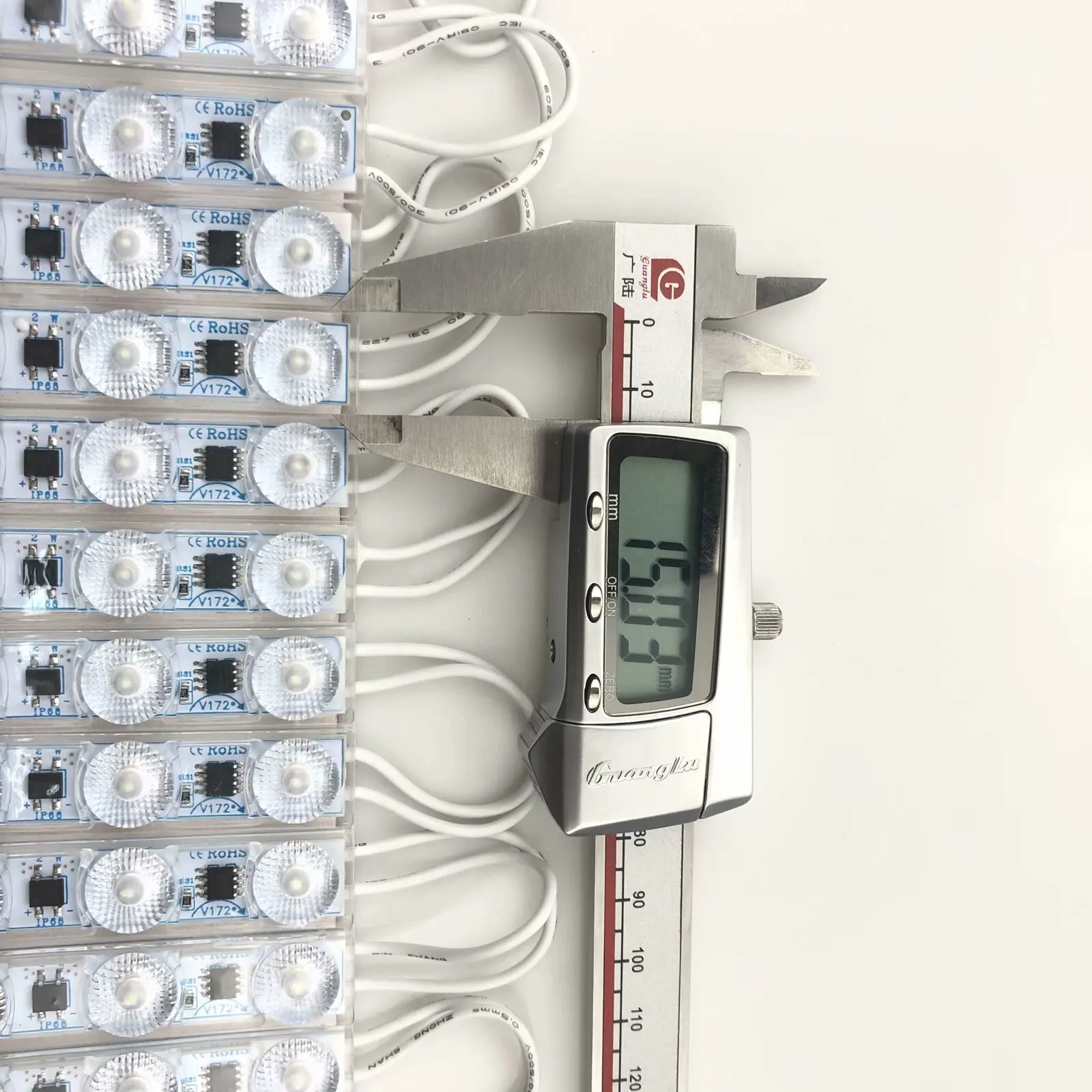 Супер яркий SMD 3030 диффузный Светодиодный модуль водонепроницаемый белый теплый 110 В 220 IP68 для рекламной доски