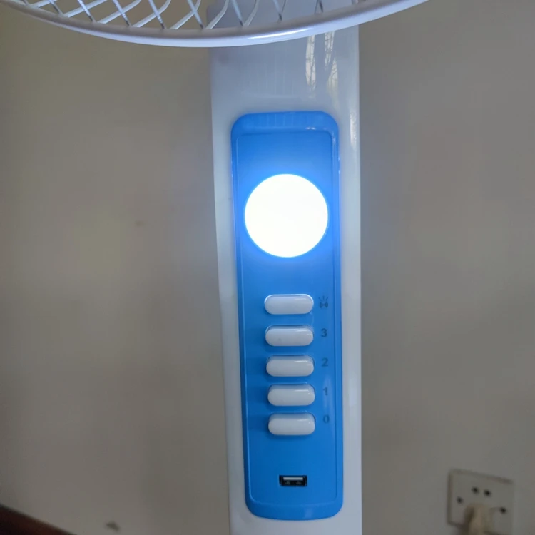 Solar Panel Output Usb Led Lights Battery Remote Control Solar Rechargeable Fan