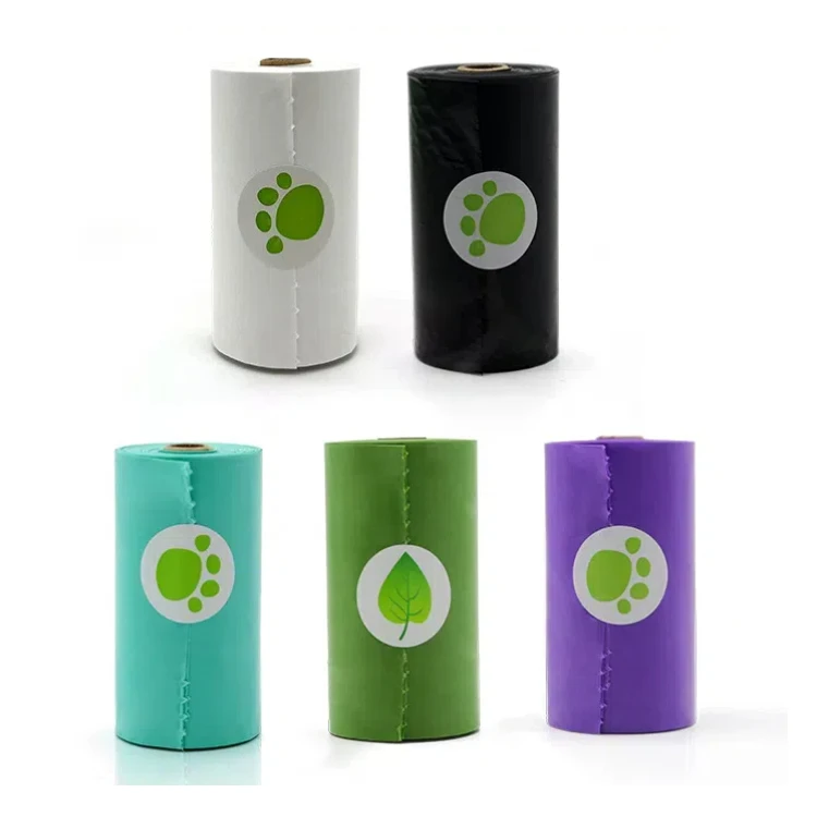 Factory supplied disposable anti leakage cleaning products for pet dogs, biodegradable and odorless dog poop bags