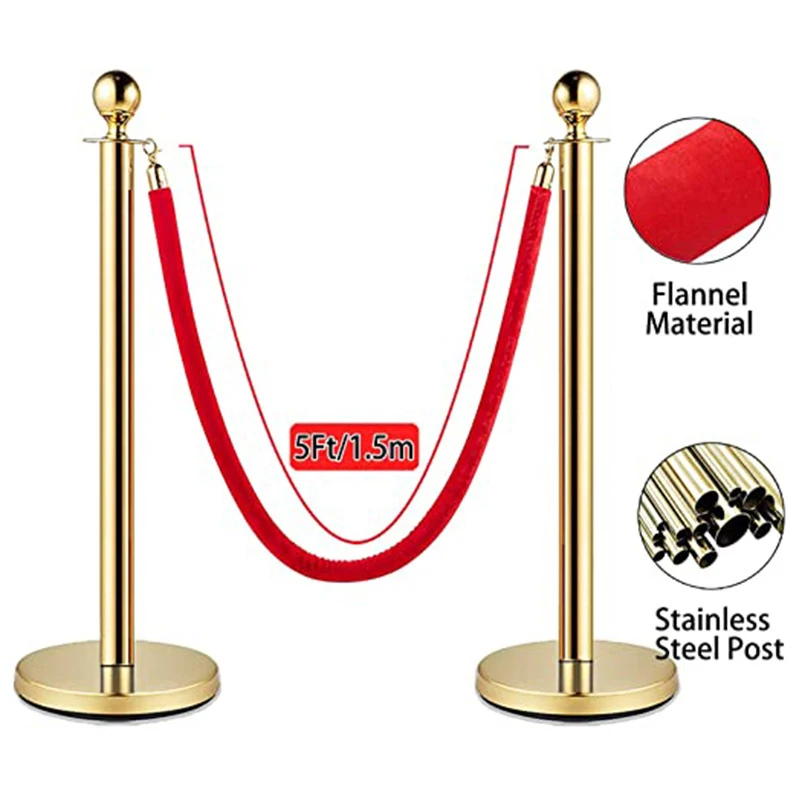 Шар из нержавеющей стали стойка для очереди контроля толпы Барьерная веревка банковского автомобиля музей отеля