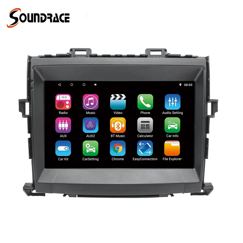 Soundrace Factory Wholesale 1+16G 9 Inch Android Car Dvd Player Car Radio for TOYOTA Alpha
