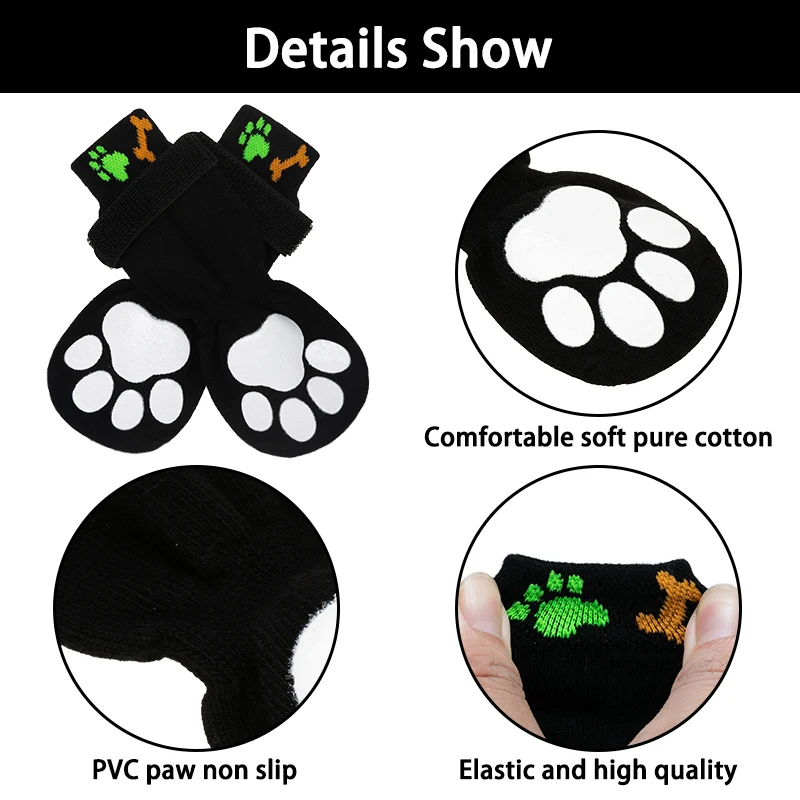 Wholesale High Quality Soft Elastic Indoor Custom Non Slip Pet Dog Shoe Socks XL for Pet Dogs Cats