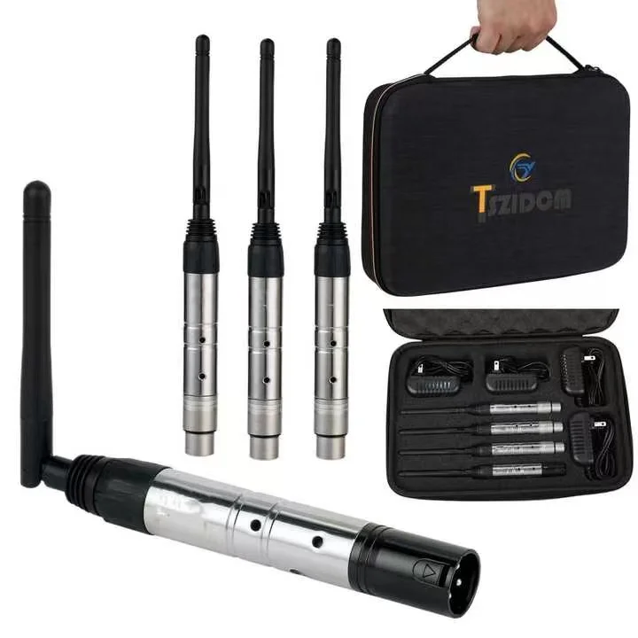 2023 new wireless dmx 512 transmitter receiver silver power 23dbm distance 500m for control dmx amplifier board dj controller