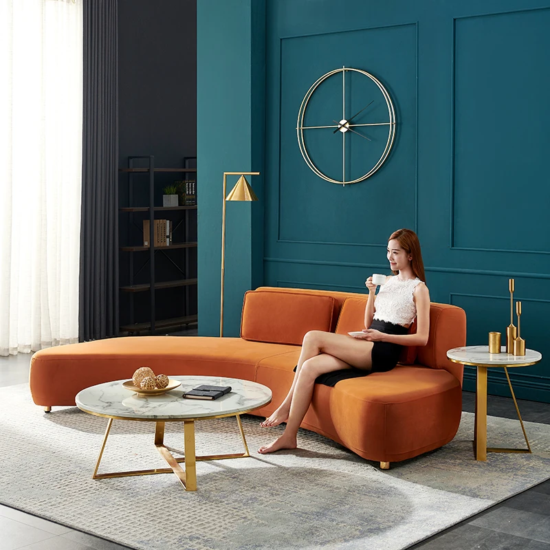 Nordic style luxury cheap bedroom soft recliner fabric sectional 5 seater classical sofa