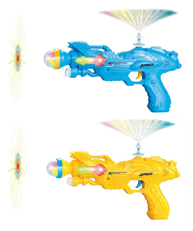 Flashing lights space gun toy for boys battle play games electric musical plastic gun toys