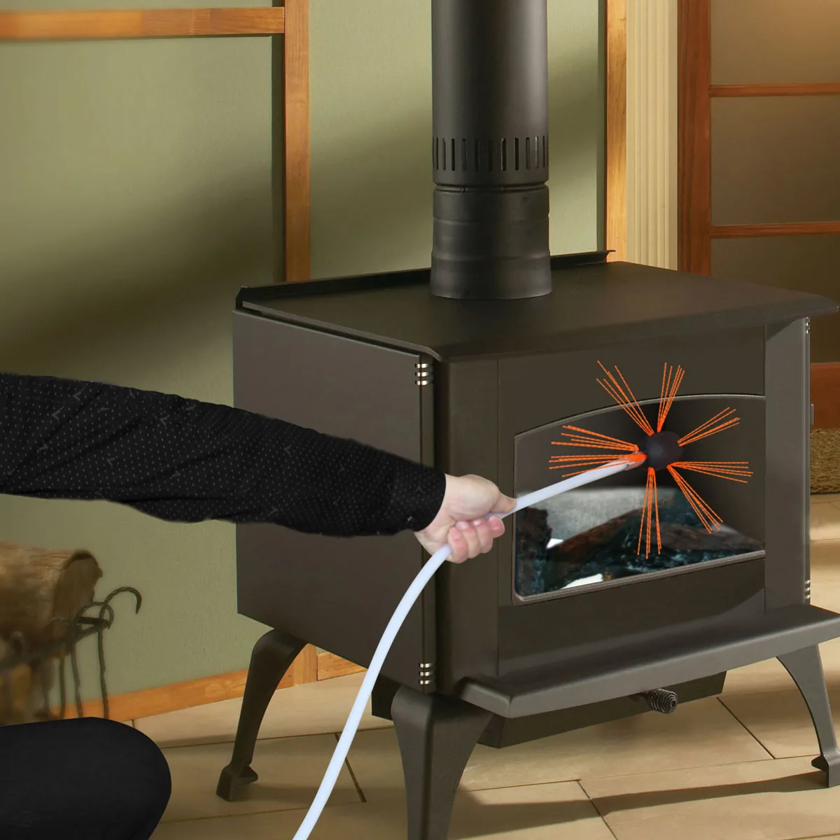 Sweep Duct Cleaning Dryer Vent Cleaning Kit, Chimney Cleaning Brush Kit,Cleaner Tool