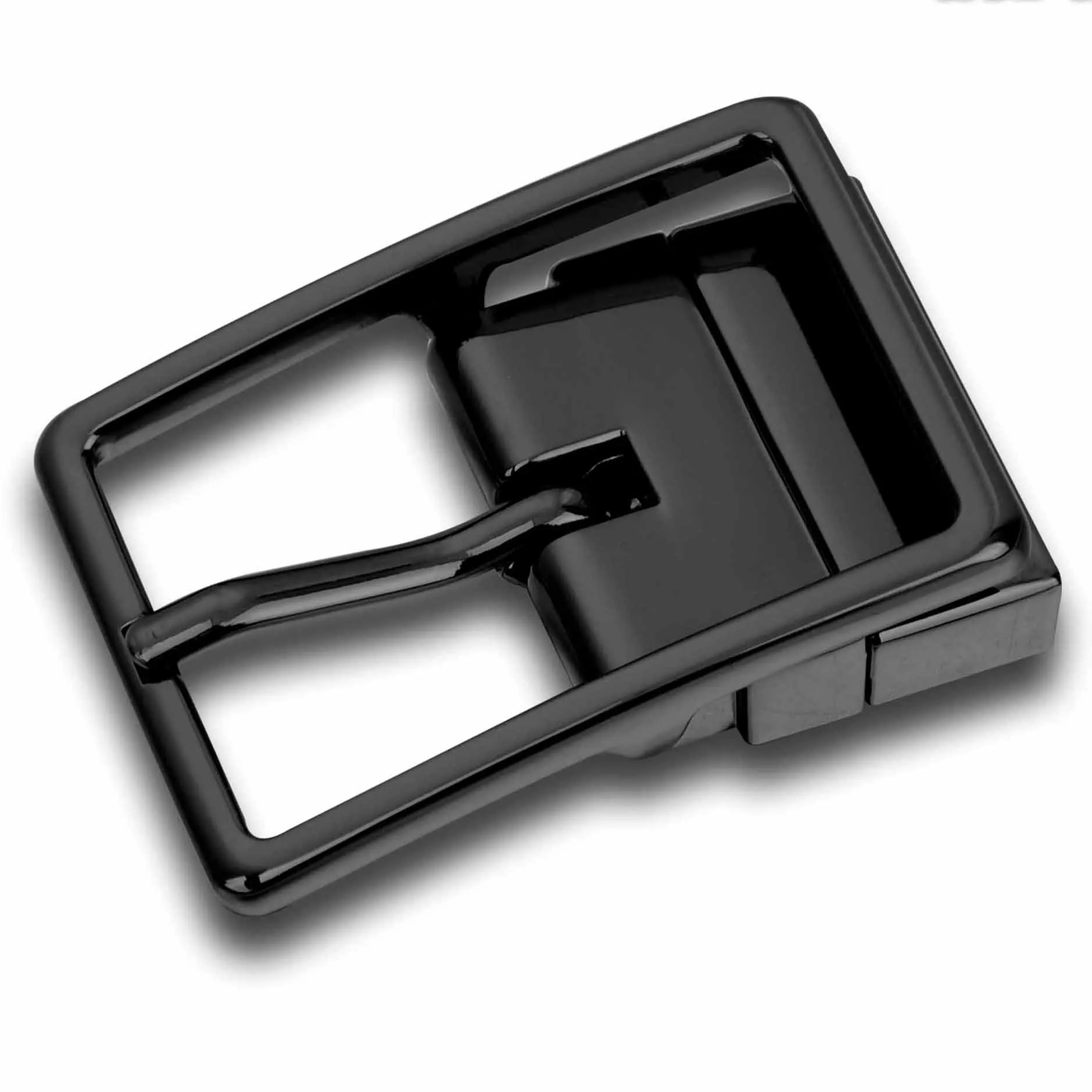 Customizable Metal Belt Buckle Zinc Alloy Pin Buckle With Clip 35mm In Nickel With Matt Coating