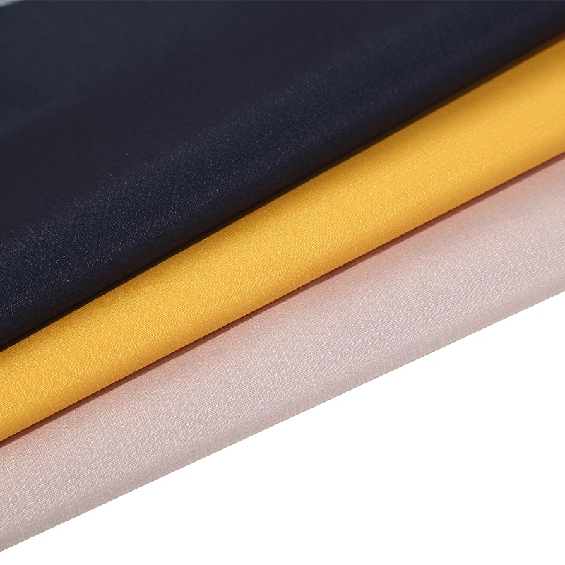 hot sale 100% polyester ribstop waterproof 0.2*0.15 peach skin ribstop pongee woven fabric