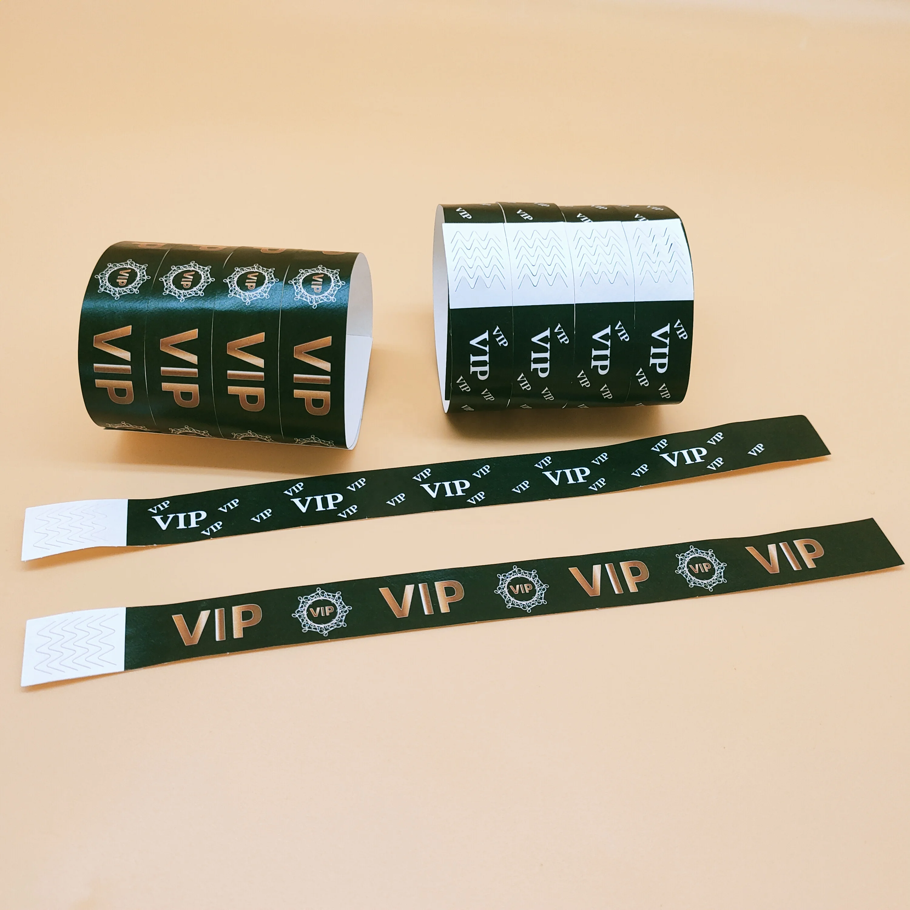 DDJOY Stock Sheets Stock Festival Tyvek Wristbands Tickets , Paper Custom VIP Bracelets For Events Entry