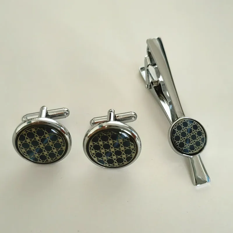 In Stock Ready To Ship Factory Wholesale French Shirt Cufflink Tie clip Set For Man 2023 Gift