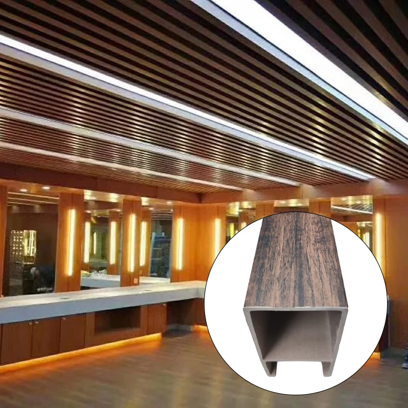 China Supplier New Design Wpc False Ceiling Easy Install Decorative Ceiling
