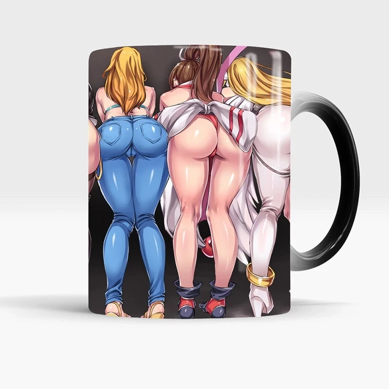 New Sexy Butt Coffee Mug Anime Game Milk Tea Heat Sensitive Mug Changing Color Magic Mug Best Gift for Your Friends