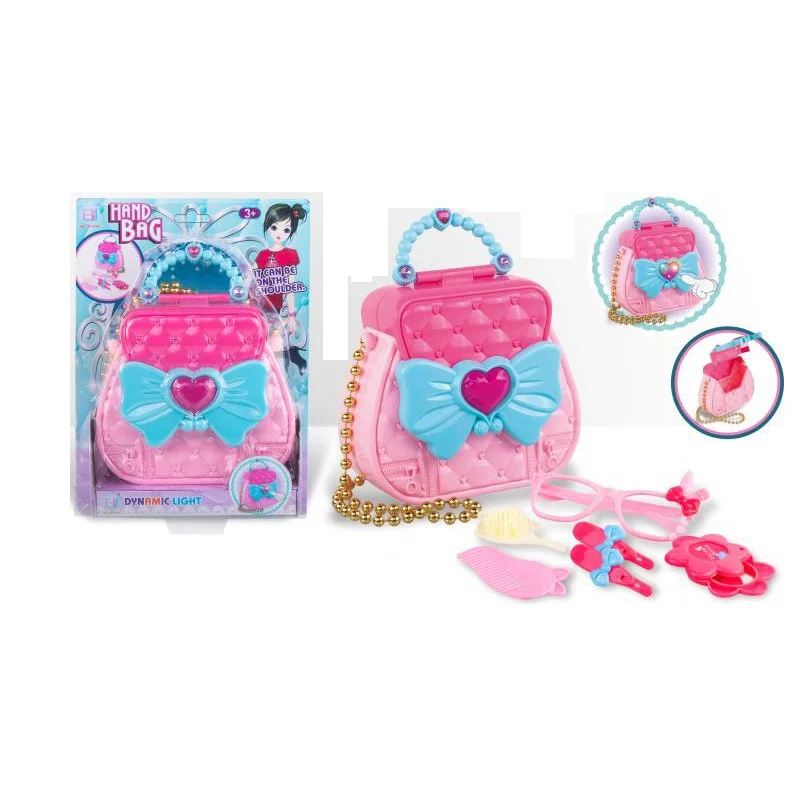 Fashion Girls Hair Beauty Set Decorations Hand Bag Set Toy Beauty Makeup Set Toy