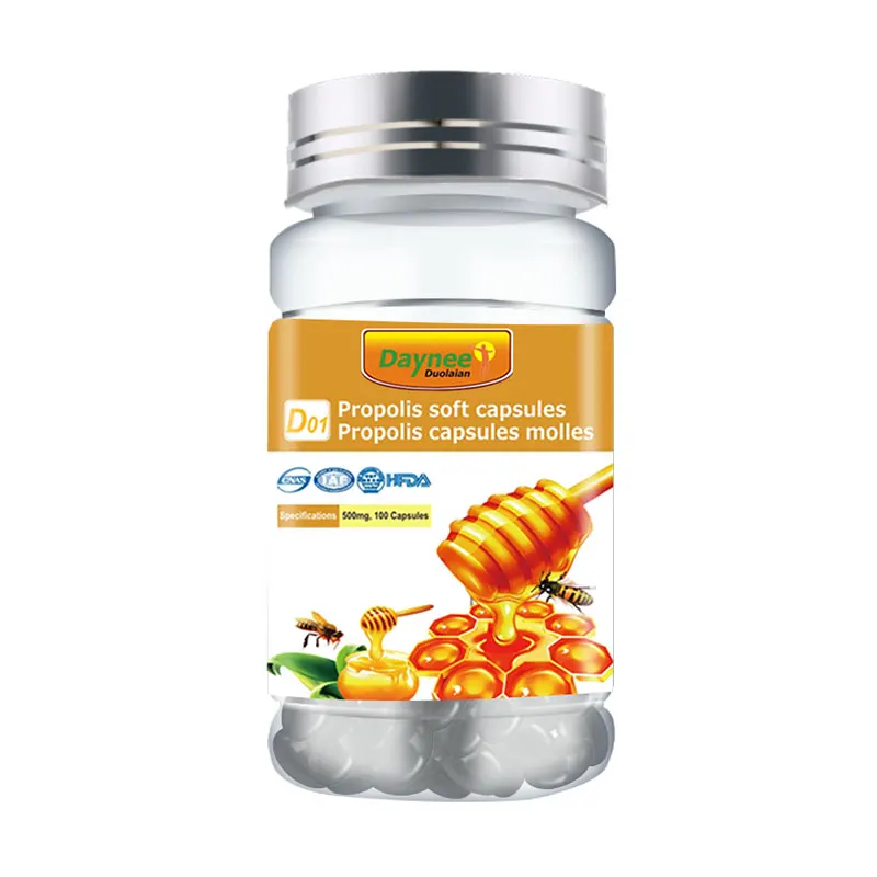 Quality Propolis Softgels Capsules Bee Propolis Supplement with Bee Pollen & Royal Honey for Immune Support