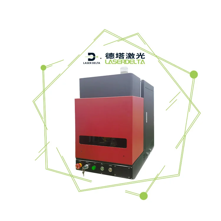 fully enclosed date code marking desktop 60W 100W metal fiber laser marking machine