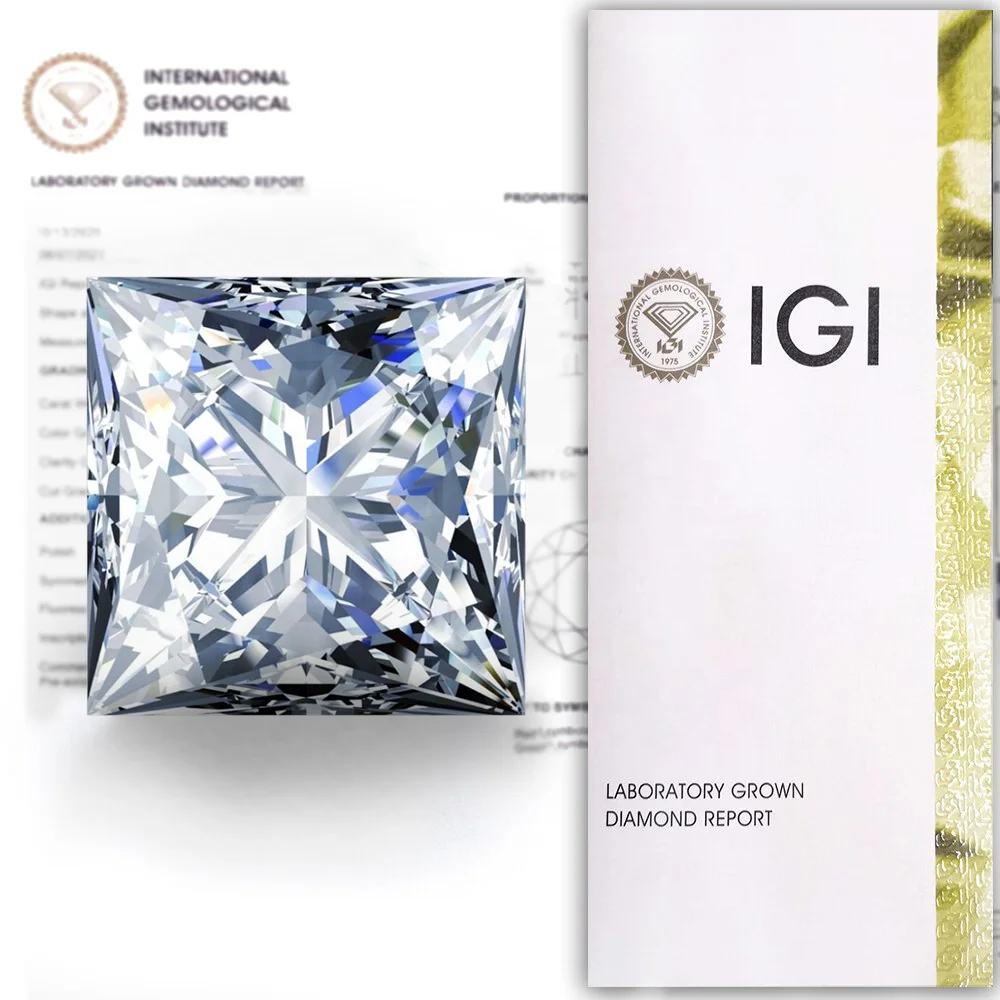 Loose Lab Diamond D E F Color 0.5ct 1ct 2ct 4ct 5ct synthetic diamond manufacturing Round Cut CVD HPHT Lab grown Diamond