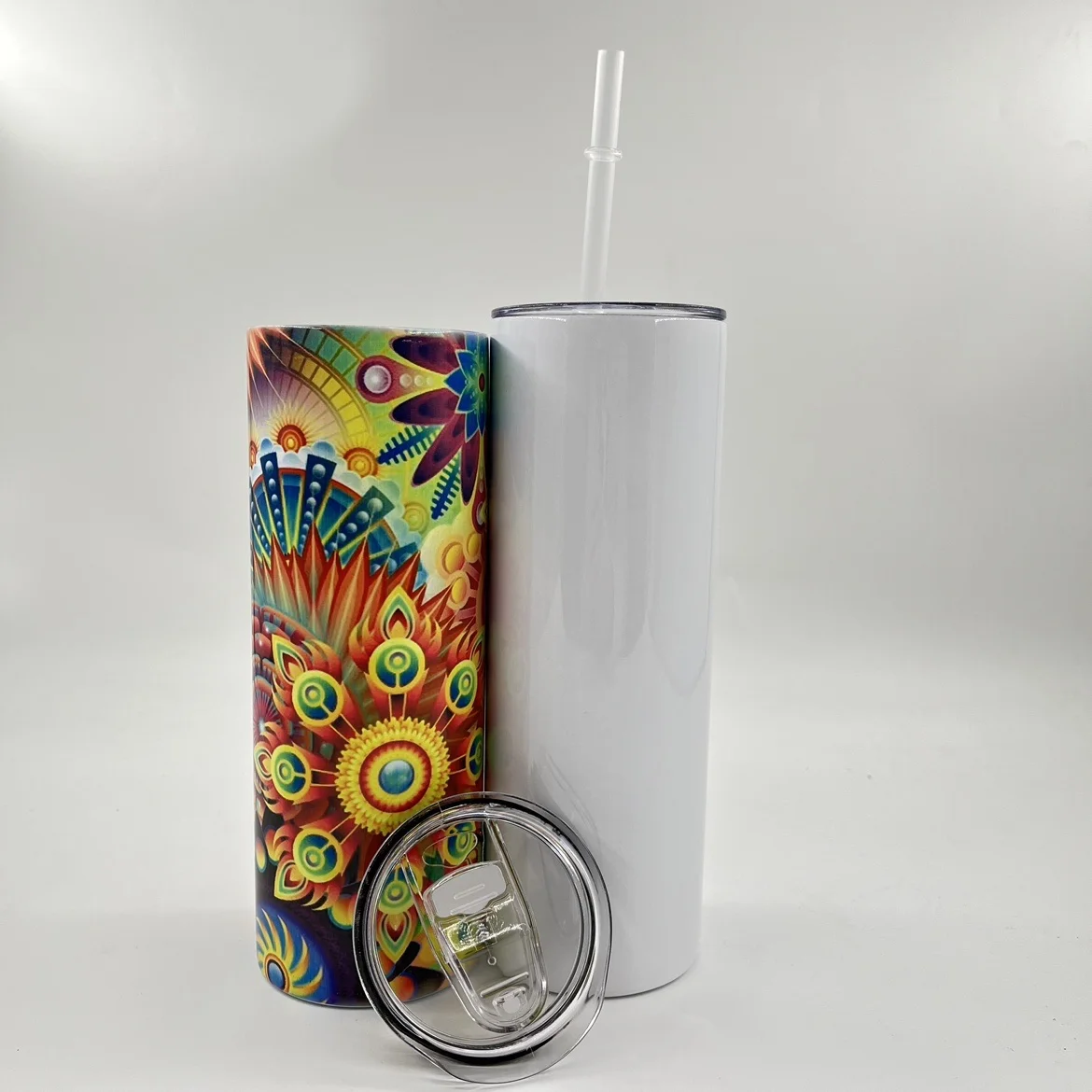 US warehouse Double Wall Insulated 20 oz stainless steel tumbler custom heat press sublimation tumbler with straw