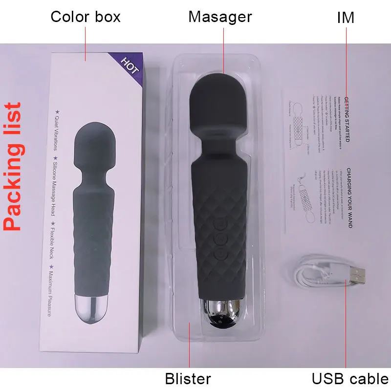AV Sex G Spot Magic Vibrator Massage Wand Massage Sex Stick For Female