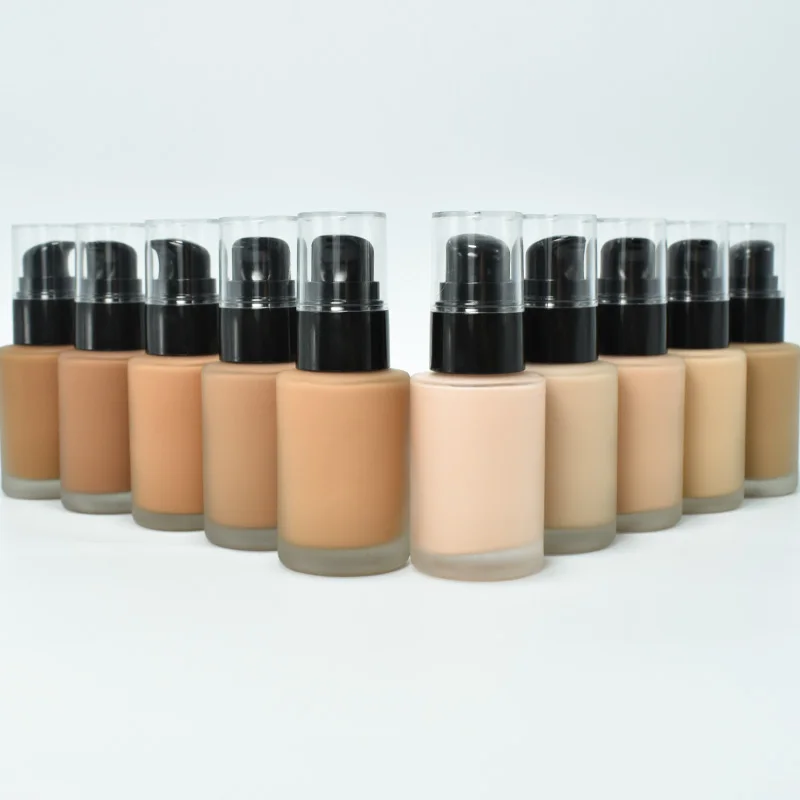 Mineral Liquid Foundation Dark Skin Own Logo Private Label Liquid Foundation Makeup OEM Liquid Foundation