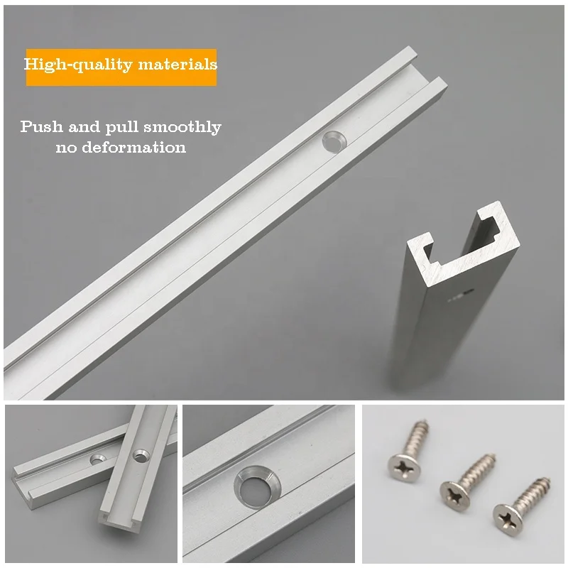 Type 19 Aluminum Alloy T Slot Slide Miter Track Chute Rail T-tracks Clamp DIY Woodworking Saw/Router Table Workbench Tools