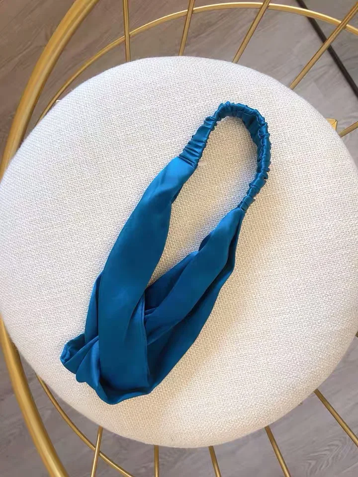  OEKO-Tex100 шелковые атласные повязки однотонные скрученные эластичные для