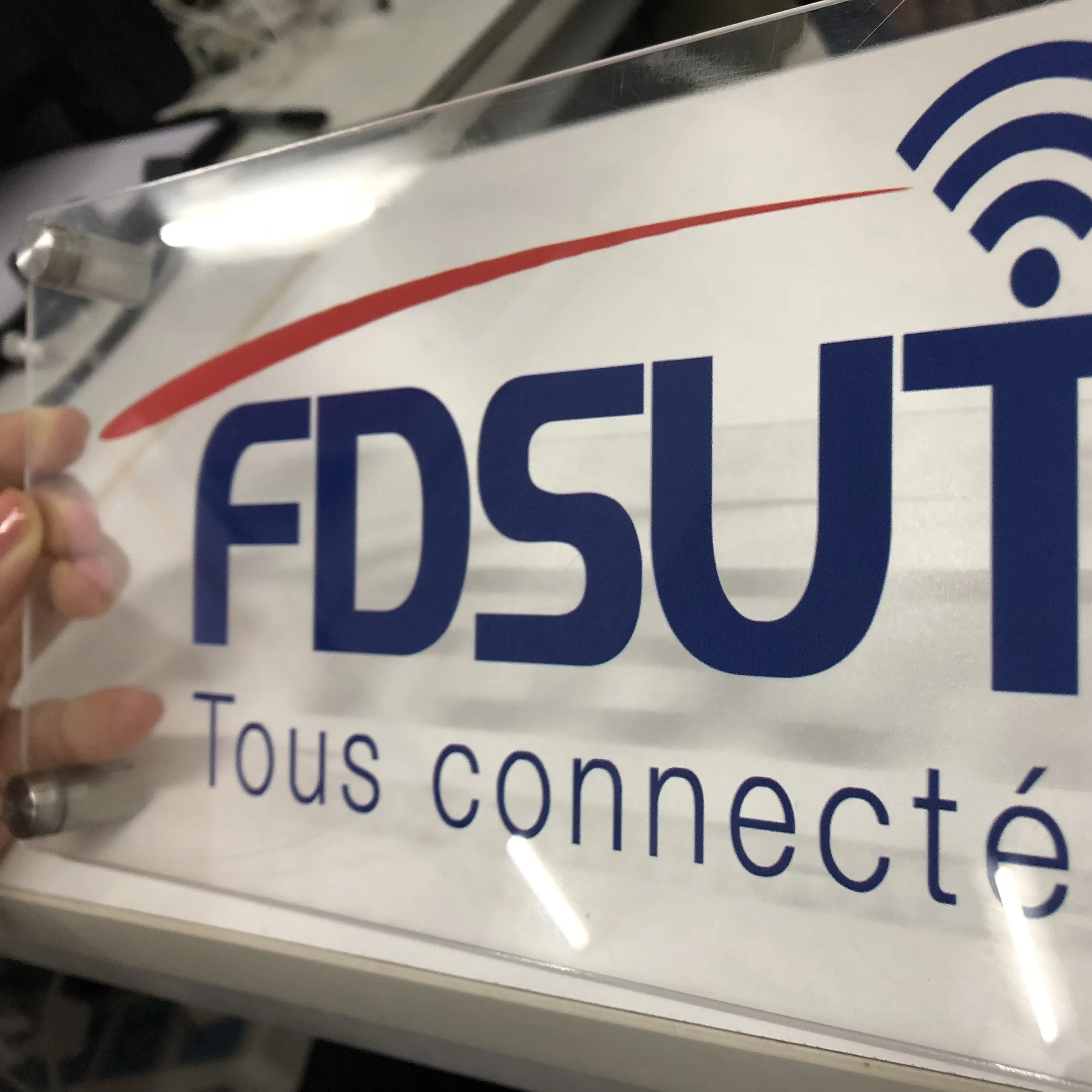 2022 Acrylic free stand sign holder magnetic with screws