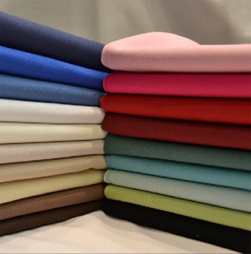 Garments double knit jersey telas spandex, polyester twill stretch fabric textiles raw material fabrics for clothing/