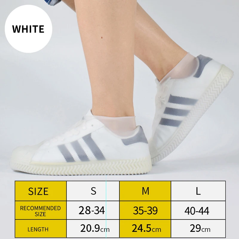 Waterproof  Silicone Shoe Covers Reusable Shoe Cover Non-slip Durable Elastic Low top Rain Cover Protection for Men Women