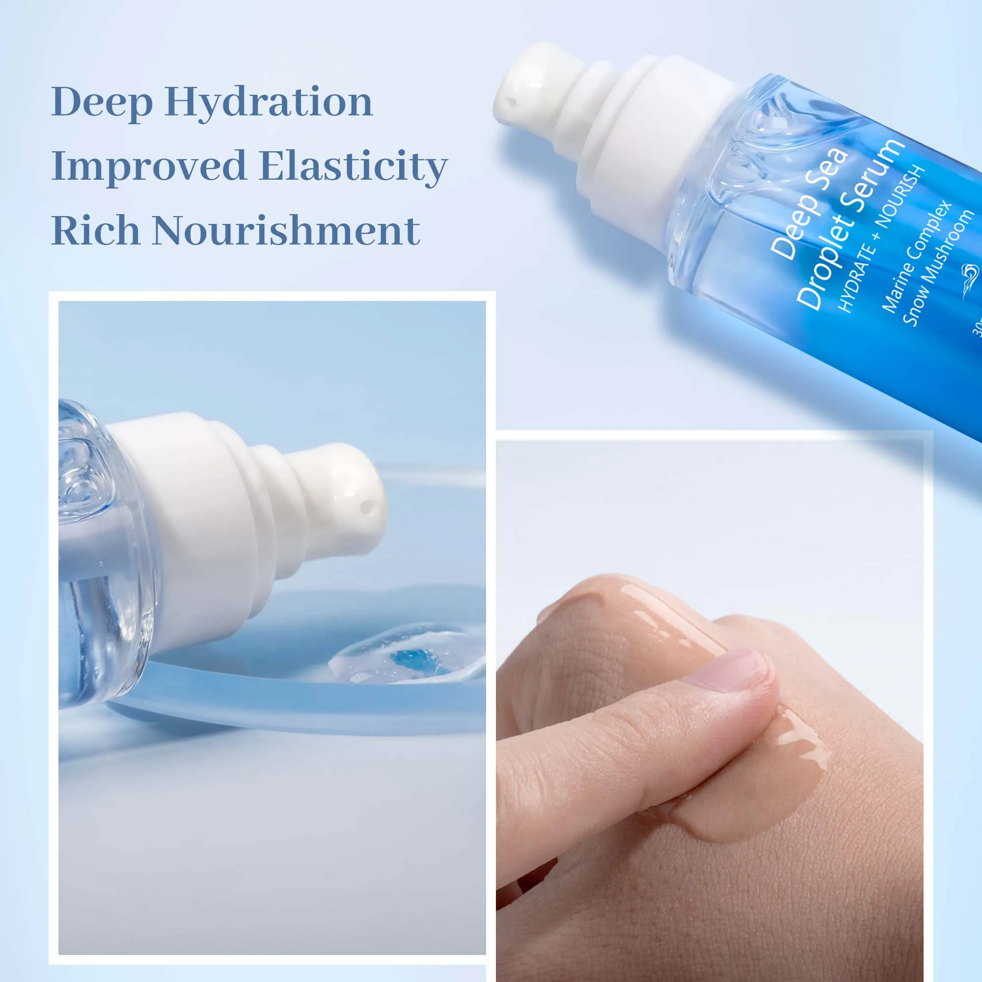 Private Label Skincare Skincare Product Ocean Deep Hydration Serum Hydrating Hyaluronic Acid serum Blue Chemistry Ultra