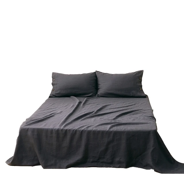 100% Pure Stone Washed French Flax Linen Bedding Hot Sell High Quality  Natural Color 100% French Linen Bedding Pure Flax Linen